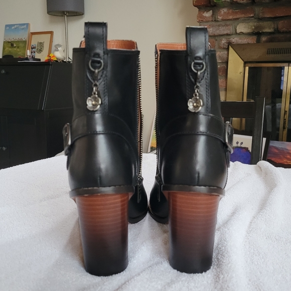 Coach moto heeled boots, size 10 - Picture 3 of 4
